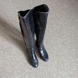 Christian Siriano Black Knee High Boots